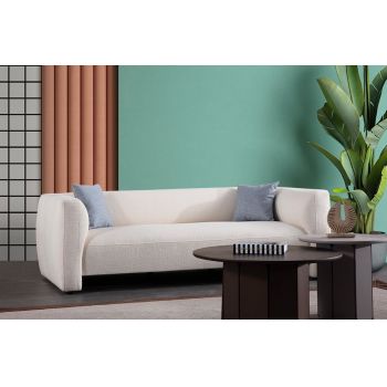 Canapea 3 locuri, Atelier del Sofa, 560ARE5232, Cadru: LEMN/PAL, Alb