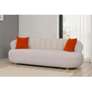 Canapea 3 locuri, Atelier del Sofa, 752EST1107, Frame: 70% HORNBEAM/30% MELAMINE COATED CHIPBOARD, Alb
