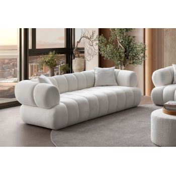 Canapea 3 locuri, Atelier del Sofa, 752EST1108, Frame: 70% HORNBEAM/30% MELAMINE COATED CHIPBOARD, Alb