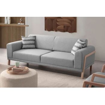 Canapea 3 locuri, Atelier del Sofa, 752EST1117, Frame: 70% HORNBEAM/30% MELAMINE COATED CHIPBOARD, Gri