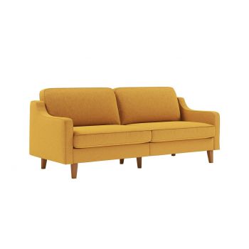 Canapea 3 locuri, Atelier del Sofa, 918CMF1152, Otel, Muștar / Nucă