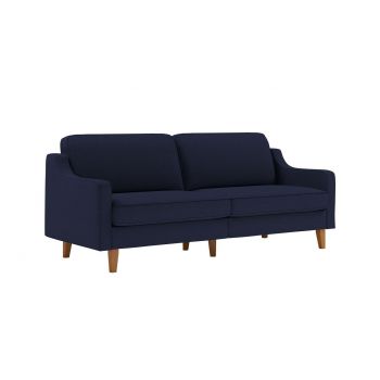 Canapea 3 locuri, Atelier del Sofa, 918CMF1164, Otel, Albastru noapte / Nuc