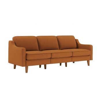 Canapea 3 locuri, Atelier del Sofa, 918CMF1169, Otel, Caramel / Nucă