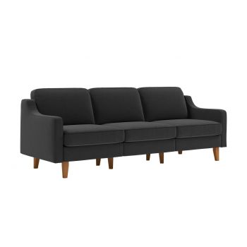 Canapea 3 locuri, Atelier del Sofa, 918CMF1175, Otel, Gri noapte / Nuc