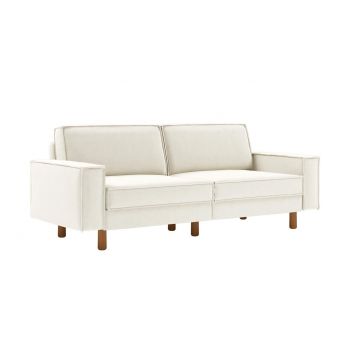 Canapea 3 locuri, Atelier del Sofa, 918CMF1230, Otel, Spumă de lapte / Nucă