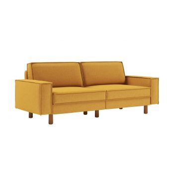 Canapea 3 locuri, Atelier del Sofa, 918CMF1232, Otel, Muștar / Nucă