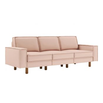 Canapea 3 locuri, Atelier del Sofa, 918CMF1245, Otel, Somon / Nucă