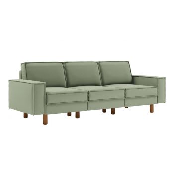 Canapea 3 locuri, Atelier del Sofa, 918CMF1251, Otel, Verde marin / Nuc