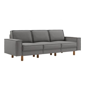 Canapea 3 locuri, Atelier del Sofa, 918CMF1257, Otel, Obsidian / Nuc