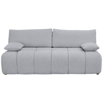 Canapea Boxspring textil gri deschis