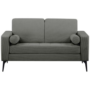 Canapea Cu 2 Locuri, textil, gri