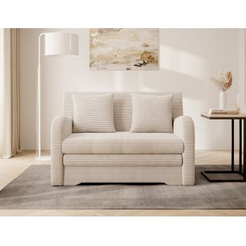 Canapea extensibila 2 locuri ELTAP, Ario, 130x103x85 cm, lemn/poliester, bej