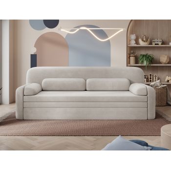 Canapea extensibila 2 locuri ELTAP, Elioss, 236x89x87 cm, lemn/poliester, bej deschis