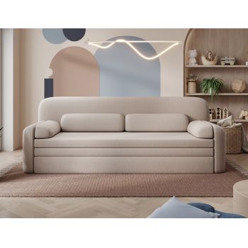 Canapea extensibila 2 locuri ELTAP, Elioss, 236x89x87 cm, lemn/poliester, bej