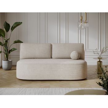 Canapea extensibila 2 locuri ELTAP, Lilana, 193x96x93 cm, lemn/poliester, bej deschis