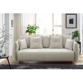 Canapea extensibila 3 locuri, Atelier del Sofa, 752EST1111, Frame: 70% HORNBEAM/30% MELAMINE COATED CHIPBOARD, Crem