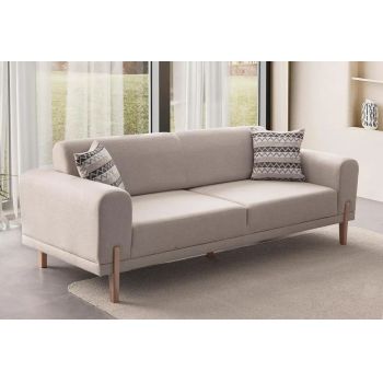 Canapea extensibila 3 locuri, Atelier del Sofa, 752EST1128, Frame: 70% HORNBEAM/30% MELAMINE COATED CHIPBOARD, Crem