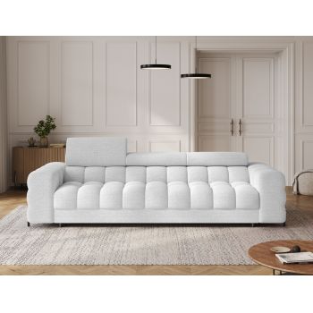 Canapea extensibila 3 locuri ELTAP, Festello, 260x100x96 cm, lemn/poliester, alb