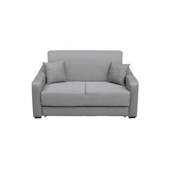 Canapea extensibila ASTI, 2 locuri, cu arcuri si lada depozitare, gri, 155x100x90 cm