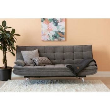 Canapea Extensibila Bridge, Gri Inchis, 196 Cm