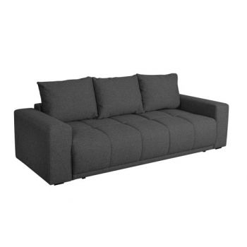 Canapea Extensibila Green, 3 locuri, Lada Depozitare, Gri Inchis Caleido Antracite, 240 Cm