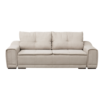 Canapea extensibila OSLO, 3 locuri, cu arcuri si lada depozitare, bej, 265x115x100 cm