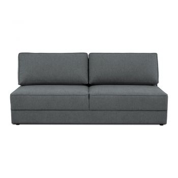 Canapea gri închis extensibilă/cu spațiu de depozitare 202 cm Dora – Scandic