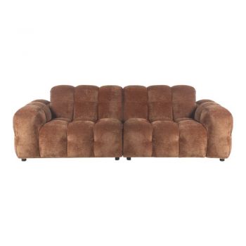 Canapea maro cu tapițerie din catifea 264 cm Hackman – Dutchbone