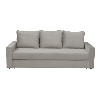 Canapea NICO II extensibila, 3 locuri, cu arcuri si lada depozitare, bej, 220x85x75 cm