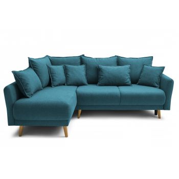 Colțar Extensibil JULIET, cu ladă de depozitare, variante stânga/dreapta, 240x166x95 cm - Outlet