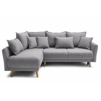 Colțar Extensibil JULIET, cu ladă de depozitare, variante stânga/dreapta, 240x166x95 cm - Outlet