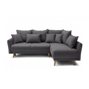 Colțar Extensibil JULIET, cu ladă de depozitare, variante stânga/dreapta, 240x166x95 cm - Outlet