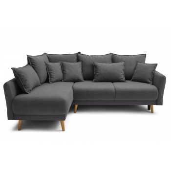 Colțar Extensibil JULIET, cu ladă de depozitare, variante stânga/dreapta, 240x166x95 cm - Outlet