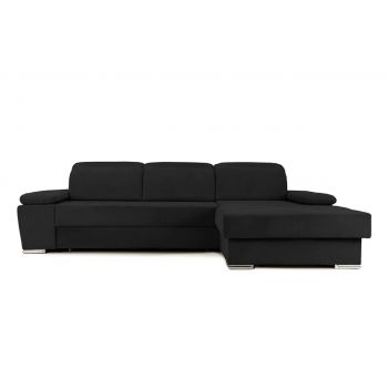 Colțar Extensibil TRENDY, cu ladă de depozitare, cu tetiere reglabile, variante stânga/dreapta 295x170x105 cm - Outlet