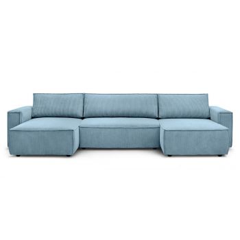 Colțar in formă de U Extensibil CLOUD, cu ladă de depozitare, 356x142x83cm