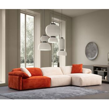 Coltar, Atelier del Sofa, 560ARE5267, Cadru: LEMN/PAL, Cremă / Portocală