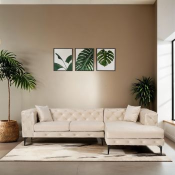 Coltar, Atelier del Sofa, 569HLN1807, Lemn de fag / PAL, Bej/Negru