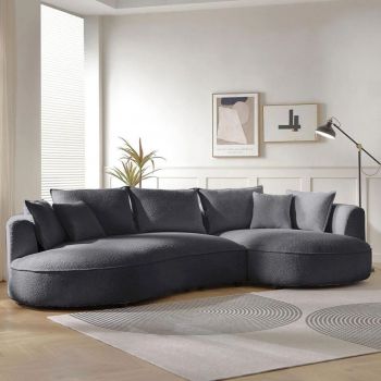 Coltar, Atelier del Sofa, 752EST1346, Frame: 70% HORNBEAM/30% MELAMINE COATED CHIPBOARD, Gri inchis