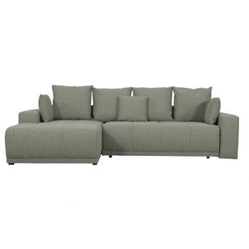 Coltar Cu Insula Dreapta Green, 5 Locuri, Lada Depozitare, Voltera Flax, 280 Cm