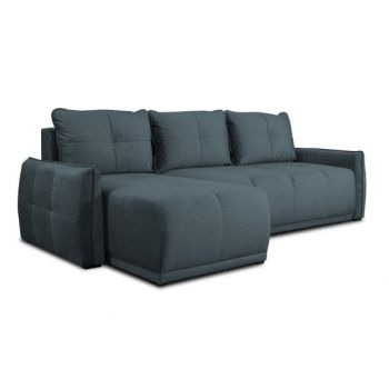 Coltar Extensibil Jojo, Lada Depozitare, Interschimbabil Stanga/Dreapta, Voltera Black, 254 Cm