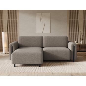 Coltar extensibil stanga 3 locuri ELTAP, LT-BL-20ROY, Acossta, 244x154x95 cm, lemn/poliester, maro/negru