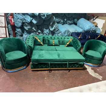 SET ALITA VERDE CANAPEA EXTENSIBILA+2 FOTOLII