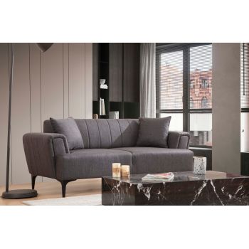Canapea 2 locuri, Atelier del Sofa, 560ARE2238, Gri inchis
