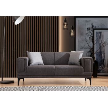 Canapea 2 locuri, Atelier del Sofa, 560ARE2256, Gri inchis