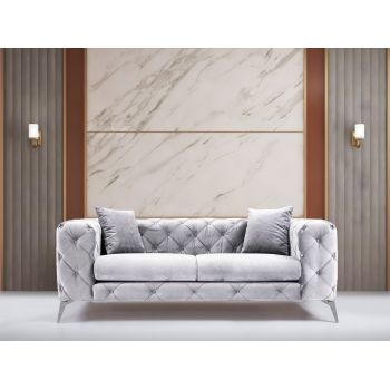 Canapea 2 locuri, Atelier del Sofa, 569HLN1104, Gri deschis