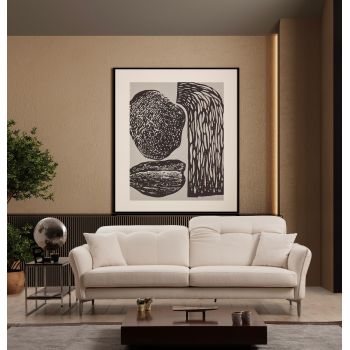 Canapea 3 locuri, Atelier del Sofa, 560ARE1870, Alb