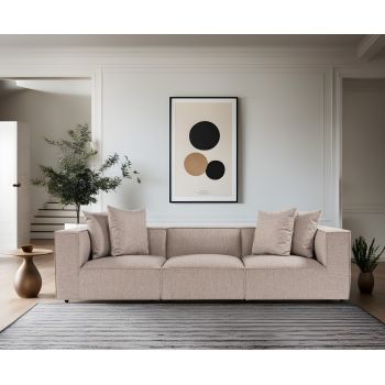Canapea 3 locuri, Atelier del Sofa, 560ARE2195, Bej nisip