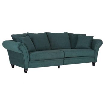Canapea Bigsofa, lemn, textil, verde