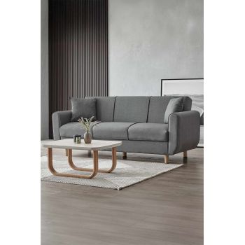 Canapea extensibila 3 locuri, Atelier del Sofa, 218NVD1106, Gri inchis