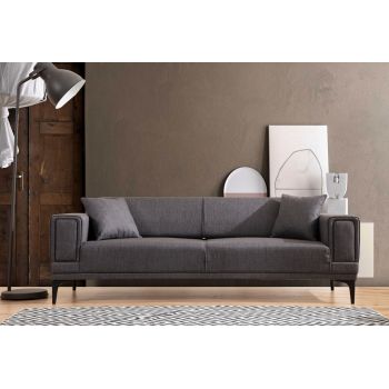 Canapea extensibila 3 locuri, Atelier del Sofa, 560ARE2260, Gri inchis